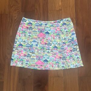 Lulu-B Multicolor House Print Mini Skirt